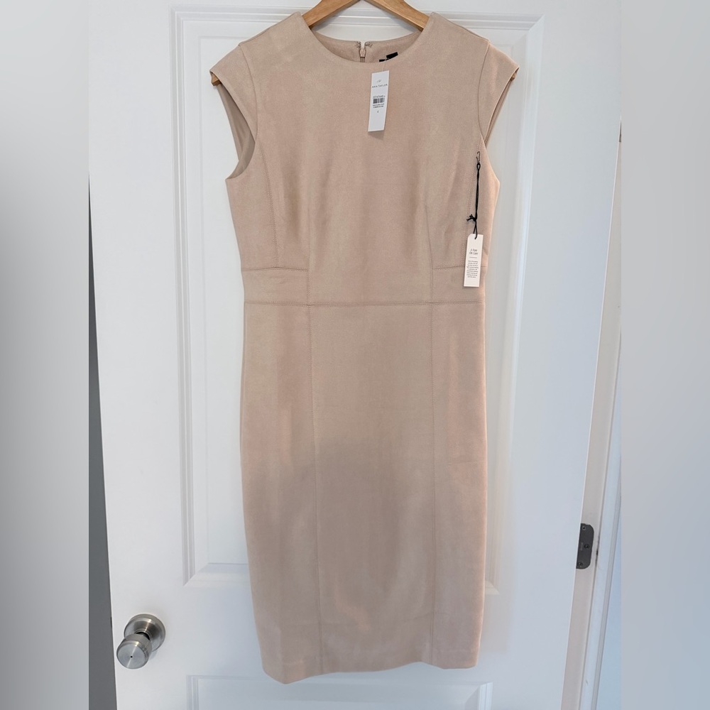 Ann Taylor Classic Beige Midi Dress